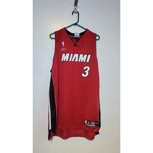 Dwyane Wade Reebok Miami Heat Jersey Red Size 2XL